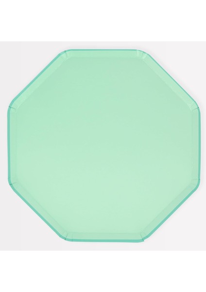 - Sea Foam Dinner Plates - Deniz Köpüğü Yeşili Tabaklar (L) (X8)