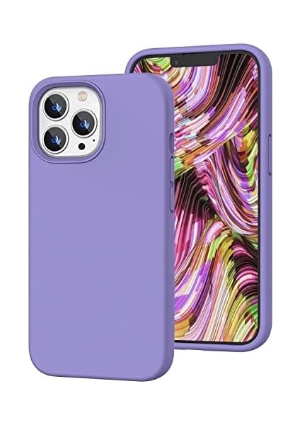 13 Pro Max Uyumlu Silikon Kılıf - Darbeye Dayanıklı Sıvı Silikon, Mikrofiber Astarlı, Parmak Izi Önleyici Kılıf (Lila) fiyatları