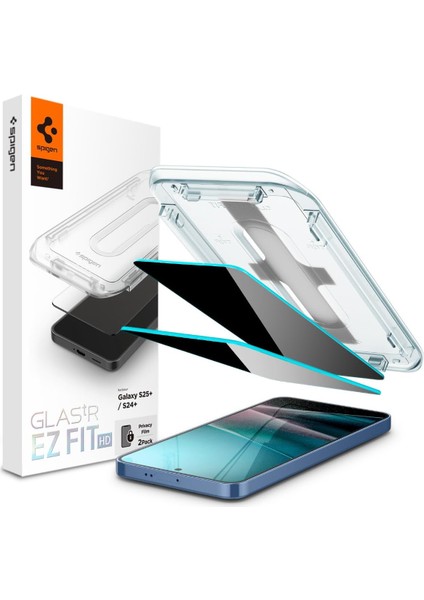 Galaxy S25 Plus / S24 ile Uyumlu Plus Hayalet Cam Ekran Koruyucu Kolay Kurulum Glas.tr Ez Fit Privacy Hd (2 Adet) - AGL09307