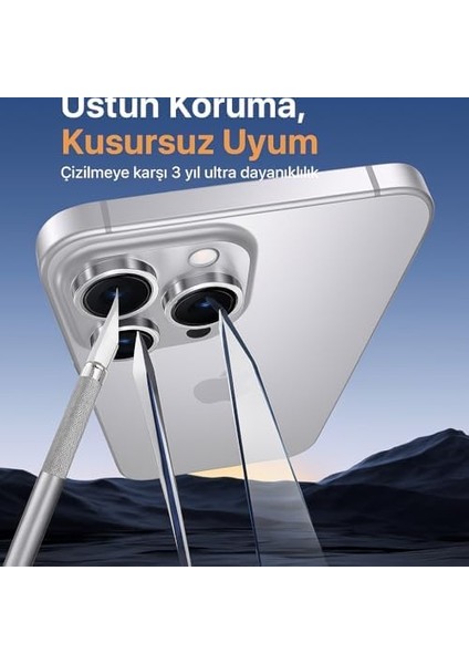 17 Pro/17 Promax/16 Pro/16 Pro Max 15 Pro/15 Pro Max Safir Kamera Lens Koruyucu Hd Kalite, Alüminyum Alaşım Çerçeve, Kolay Kurulum, Güçlü Yapışma,çubuk Sökme Aparatlı, Siyah fiyatları