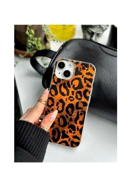 Go Aksesuar 14 Plus - 15 Plus Uyumlu Leopar Renk Geçişli Parlak Tasarımlı Silikon Kılıf - Leopar modelleri