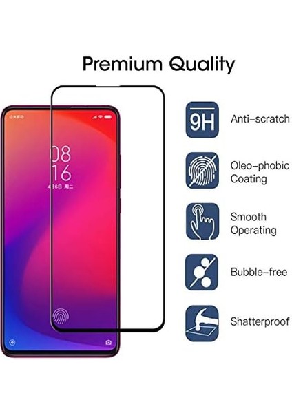 Mi 9t Tam Kaplayan Temperli Cam Ekran Siyah fiyatları