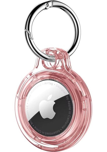 ile Uyumlu Kılıf Anahtarlık, Sert Silikon Şeffaf Renkli Kılıf (Pembe)