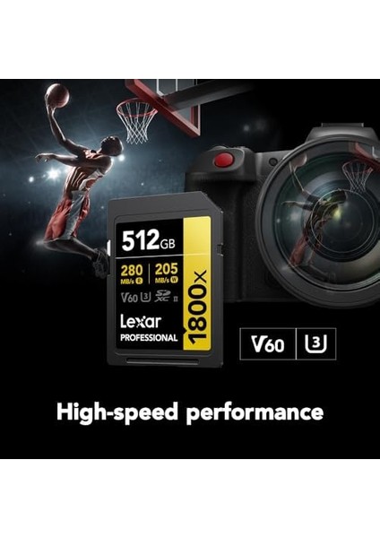Serisi Profesyonel 1800X 512GB Sdxc Uhs-Iı U3 Hafıza Kartı modelleri