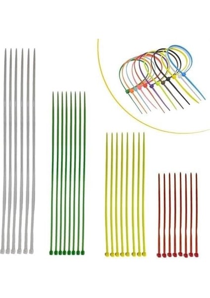 Outlet 30 Parça Plastik Kablo Kelepçe Seti Kablo Düzenleyici Bağlama