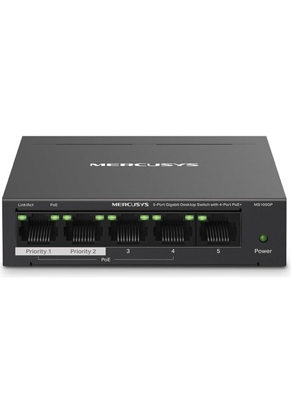 MS105, 5-Port Gigabit Desktop Switch With 4-Port Poe+