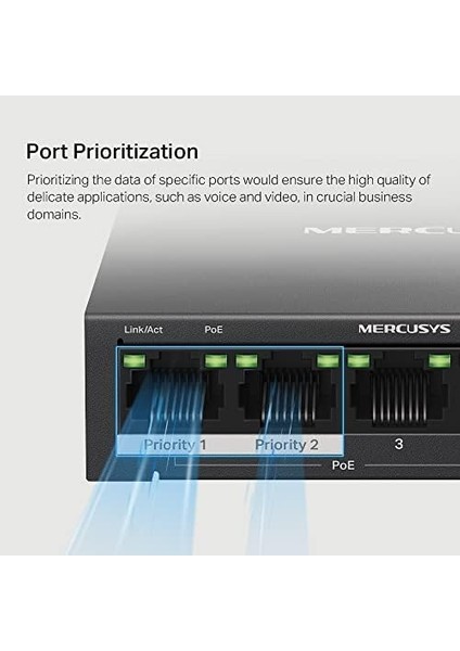 MS105, 5-Port Gigabit Desktop Switch With 4-Port Poe+ modelleri