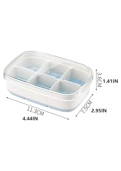 Silikon Tabanlı Mini Buz Kalıbı, 6 Bölmeli,, 11.3 x 7.5 x 3.7 cm (2 Adet) (Yeşil) fiyatları