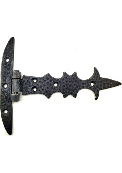 Antika Tarz Dekoratif Pirinç Kuyruklu Lale Menteşe - Dar Kasa, Oksit