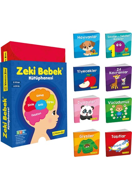 6-24 Ay Zeki Bebek Kütüphanesi 8'li Set modelleri