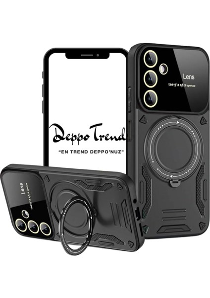 A56 Için ile Uyumlu Kılıf Kamera Korumalı Açılıp Kapanabilen Dikey ve Yatay 360 Derece Dönebilen Darbelere Dayanıklı Renkli Tank Kapak