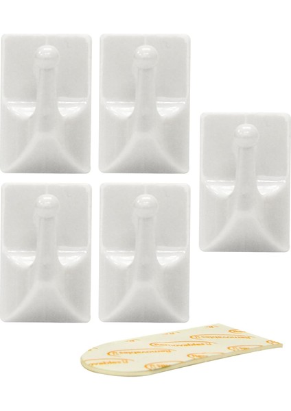 61330 5 Pc 30 x 20 mm Removable Adhesive Hooks