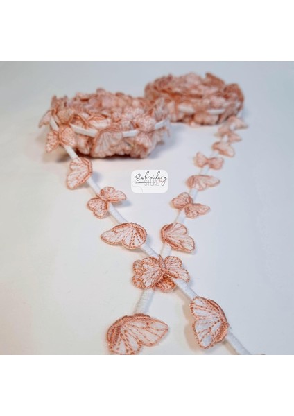 Motifli Şerit Nakış Modeli | Nakış Aksesuar (Pudra Pembesi)