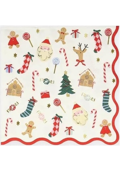 - Jolly Christmas Large - Yeni Yıl Peçeteler (L) (16&apos;lı)