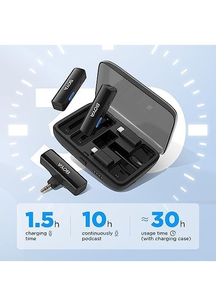 Kablosuz Mikrofonu Taşınabilir Şarj Kutusu ile Çift Kanallı Klipsli Mikrofonu Aydınlatma/ Kamera Için Usb-C / 3.5mm fiyatları