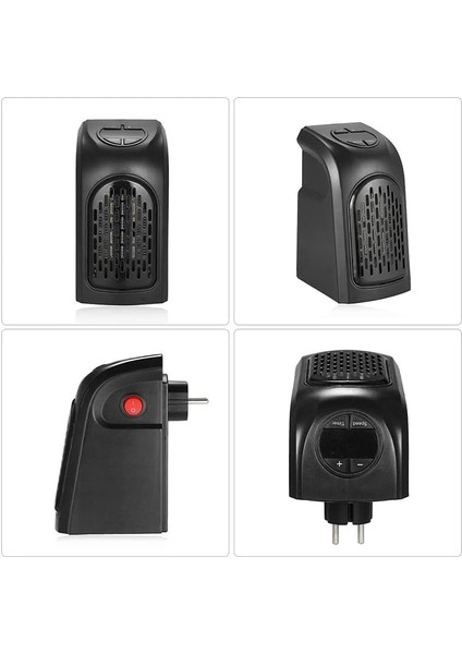 Lua 400W Elektrikli Masaüstü Küçük Fanlı Isıtıcı Masa Altı Ayak Için Fan Isıtıcı Ofis ve Ev Için Ortam Isıtıcı Fan - Siyah, Taşınabilir, Hızlı Isıtma modelleri