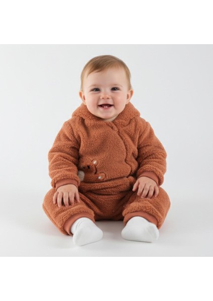 Bear Kahve Fermuarlı Tulum Erkek