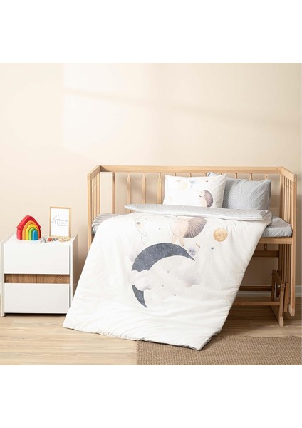 | Luna |%100 Pamuklu Bebek Nevresim Takımı Gri