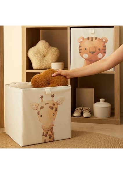 Textile 2&apos;li Çocuk Odası Sevimli Hayvanlar Kutu Set 33 x 30 x 33 cm fiyatları