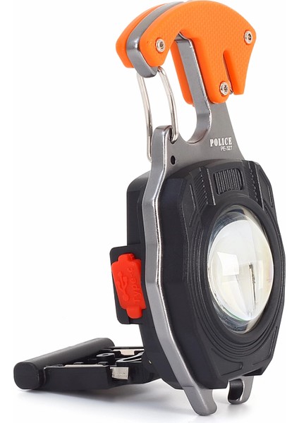 PE-327 Çok Fonksiyonlu Tornavida Düdük Şişe Açacağı Ateş Yakıcı Mıknatıslı Type-C Şarjlı Anahtarlık Fener indirimleri