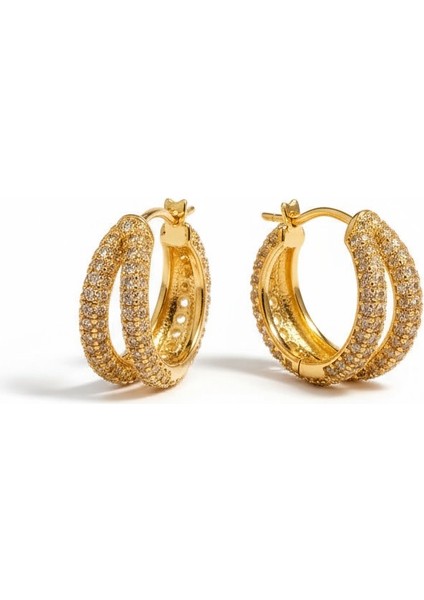 Kadın Altın Rengi Çelik Küpe 316L Kararmayan – Yusso fiyatları