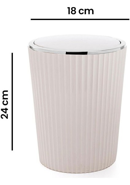 Nely Krom Kaplama Banyo Çöp Kovası - Bej - 6 Lt modelleri