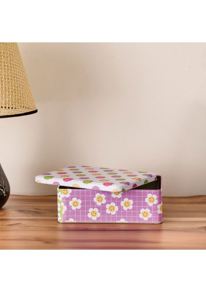 Smile Dikdörtgen Kutu - Renkli - 7 cm