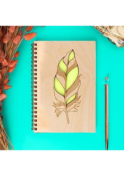 Tasarımlı Ahşap Kapaklı Defter modelleri