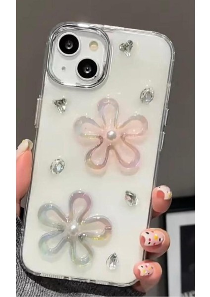 Aksesuar 13-14 ve 15 ile Uyumlu Epoksi 2 Çiçek Oyuncak Tasarımlı Esnek Silikon Kılıfı