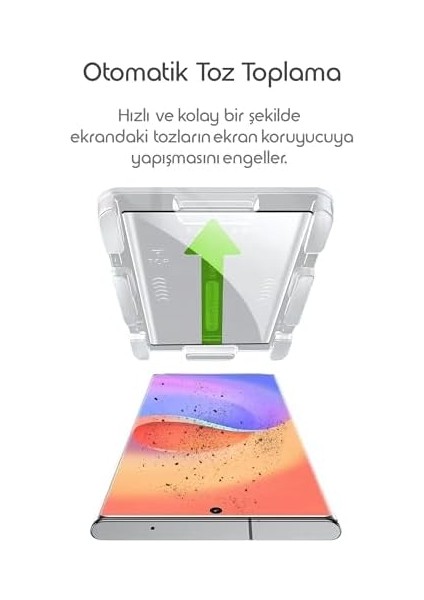 S24 Ultra Için Kurulum Ekran Otomatik Toz Toplayan Hava Kabarcığı Bırakmayan Dokunmatiği ve Görüntü Kalitesini Etkilemeyen Ekranı Tam Kaplayan Cam modelleri