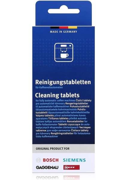 Otomatik Kahve Espresso Makinesi Temizleme Tableti 10&apos;lu