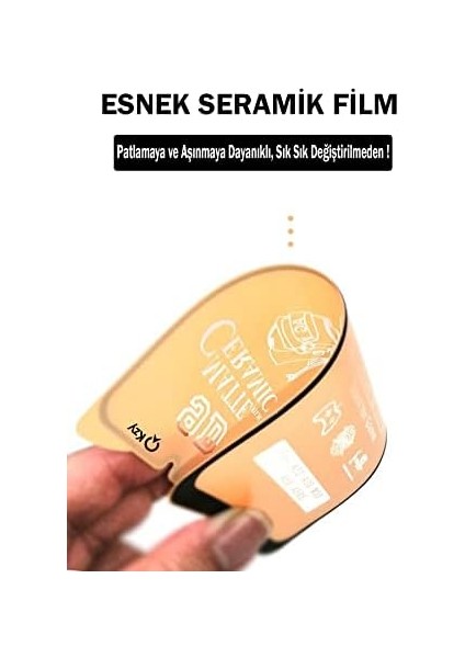 Kzy Iletişim 13 ile Uyumlu Tam Kaplayan Mat Seramik Esnek Ekran Koruyucu Cam modelleri