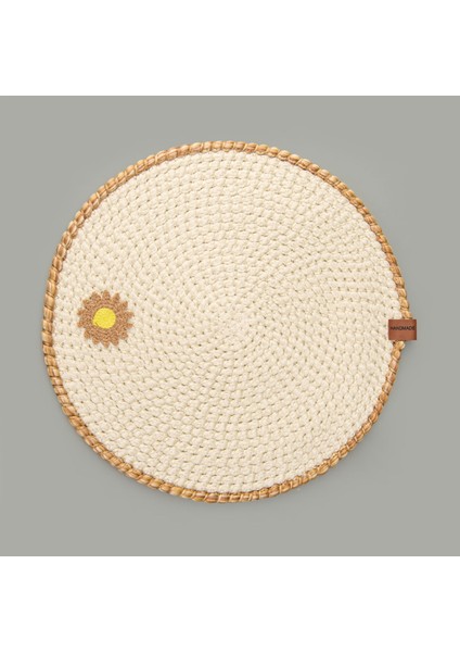 Soft Çiçek Nakışlı Supla - Ekru - 33X33 cm fiyatları