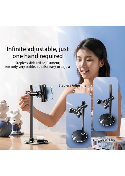 Profesyonel Açısı Ayarlanabilir Model A Sınıfı Malzeme Döner Akıllı Telefon Standı Masaüstü Stand Yayıncı Kick Youtuber Stant Cep Telefon Tutucu Xgzb-01 fiyatları