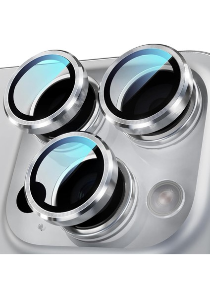 Kurulum Safir Parmak Izi Bırakmayan -Reflective Kamera Lens (Gri, 16 Pro/ 16 Pro Max)