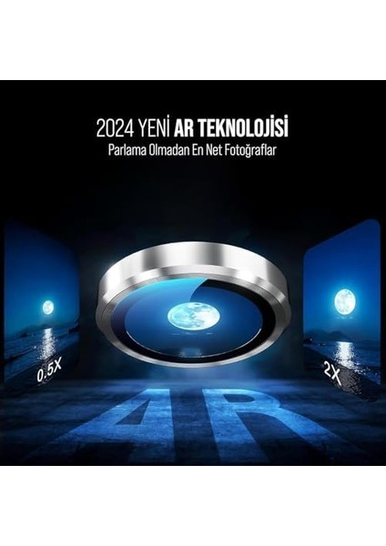 Kurulum Safir Parmak Izi Bırakmayan -Reflective Kamera Lens (Gri, 16 Pro/ 16 Pro Max) fiyatları