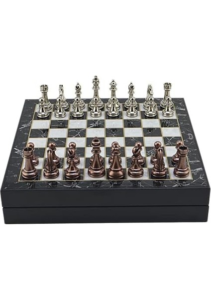 Büyük Boy Metal Klasik Satranç Tk. ve Mermer Desenli Sandıklı Mdf TAHTASI(36X36 Cm.) modelleri