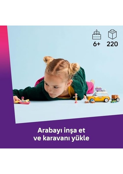 Arkadaşlık Seyahat Arabası 42659-6 Yaş ve Üzeri Kız ve Erkek Çocuklar Için 2 Mini Bebek ve 1 Köpek Figürü ile Aksesuarlar Içeren Yaratıcı Oyuncak Yapım Seti, Hediye Fikri (220 Parça) fiyatları