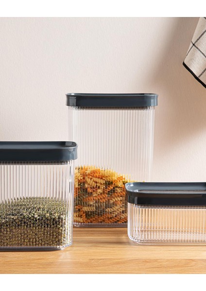 Plastik 3’lü Dikdörtgen Erzak Kabı 700 + 1500 + 2000 ml