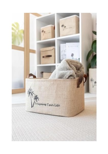 Bee Jüt Dolap Içi Çamaşır Çocuk Odası Oyuncak Düzenleyici Katlanır Saklama Sepeti Organizer 29X20X18 fiyatları