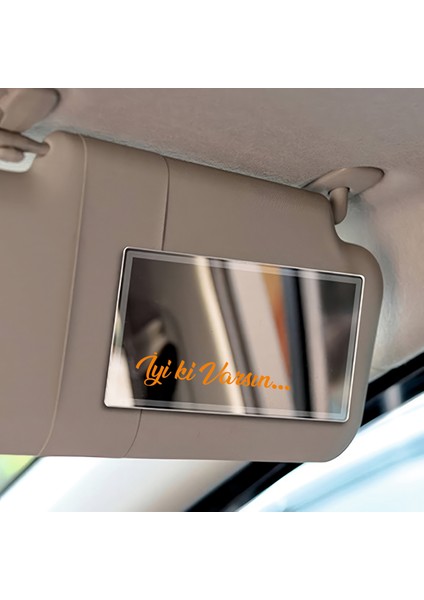 Iyi Ki Varsın 9x2 cm Iyi Ki Varsın Güneşlik Ayna Yazısı Araba-Motosiklet Cam Etiket Hologram