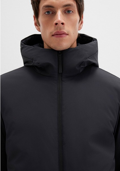 Kapüşonlu Siyah Mont 0110617-71379