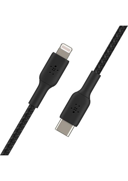 Örgülü Usb-C - Kablosu (Hızlı Şarj Kablosu) Hızlı Şarj Mfi Sertifikalı Usb-C Kablosu (1m, Siyah)