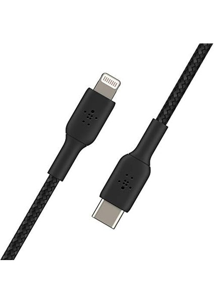 Örgülü Usb-C - Kablosu (Hızlı Şarj Kablosu) Hızlı Şarj Mfi Sertifikalı Usb-C Kablosu (1m, Siyah) modelleri