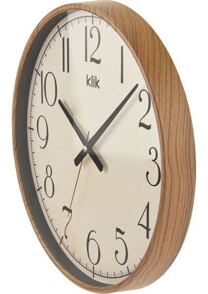 Simplex Ahşap Görünümlü Duvar Saati - Ceviz - 38 cm modelleri