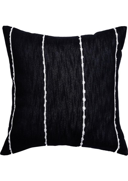 Concept Ava Çizgili Kırlent Siyah 50 x 50 cm