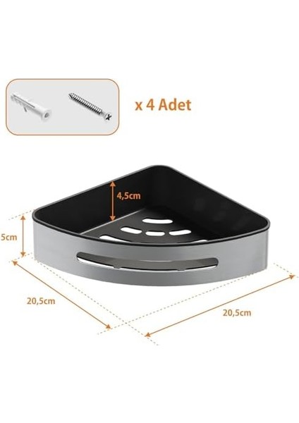 Bagno Smart Köşe Süngerlik 20X20 Cm, Parlak Krom modelleri