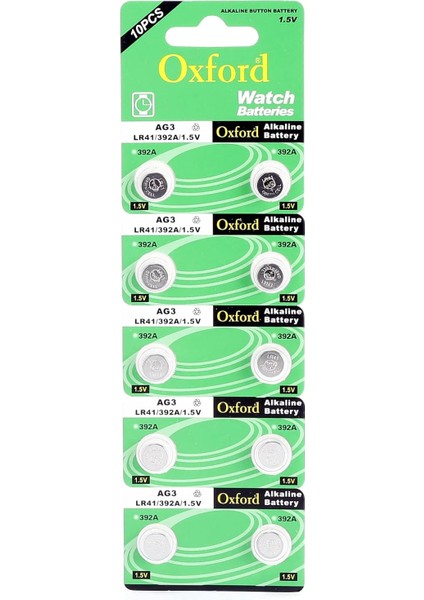 Ag3 - LR41-392 - SR41 1.5V Alkalin Saat Pili 10 Adet