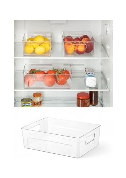 Kırılmaz Ultra Dayanıklı Buzdolabı Düzenleyici Organizer Kutu Şeffaf - 30X21X9 cm fiyatları