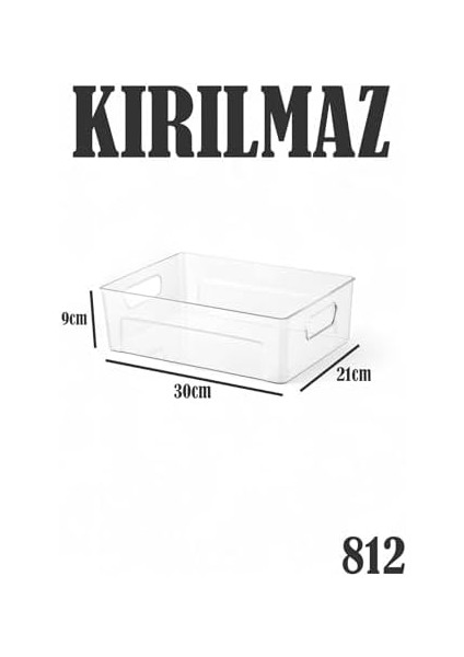Kırılmaz Ultra Dayanıklı Buzdolabı Düzenleyici Organizer Kutu Şeffaf - 30X21X9 cm modelleri